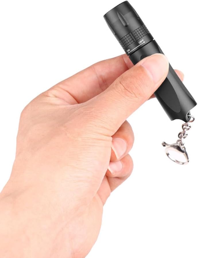 Veemoon Mini Portable LED Keychain Flashlight High Intensity Torch For Camping EDC Black - Image 4